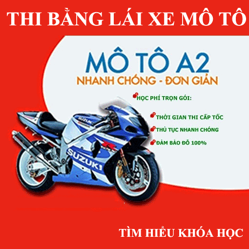 bằng lái xe mô tô hạng A2